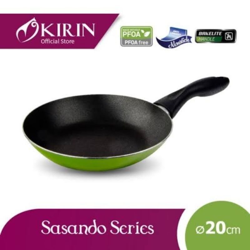 Frypan Teflon Marble UK 20cm Kirin Anti Lengket