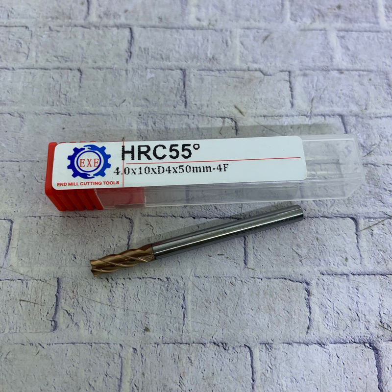 Endmill 4 mm Carbide HRC55 baru..Endmill 4mm