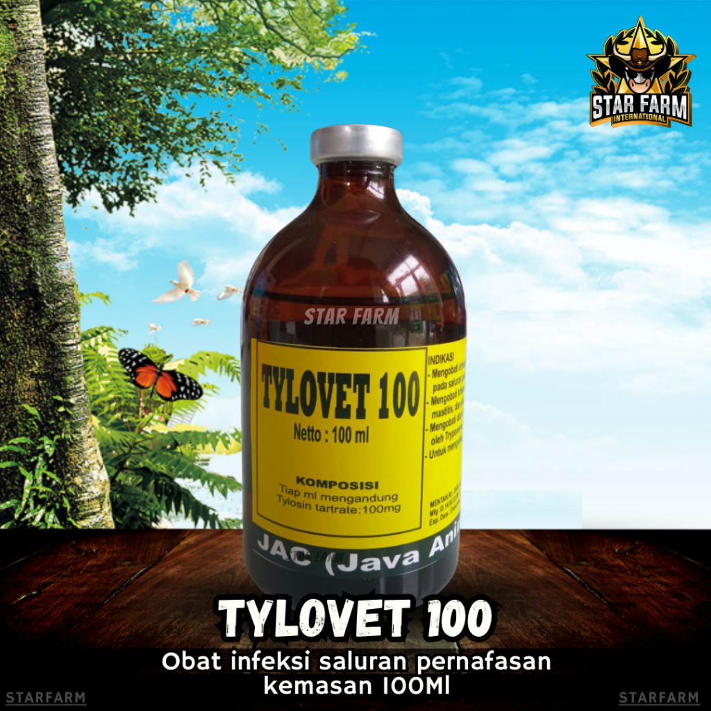 Tylovet 100 obat infeksi saluran pernafasan & Pencernaan - Star Farm