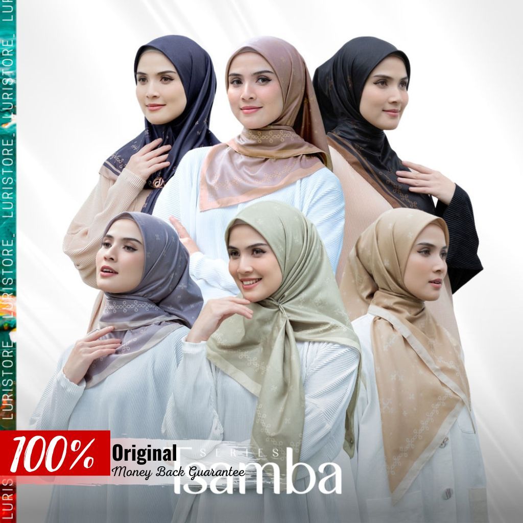 LURISTORE | DEENAY TSAMBA SERIES ORIGINAL | Kerudung Segi Empat Motif Terbaru