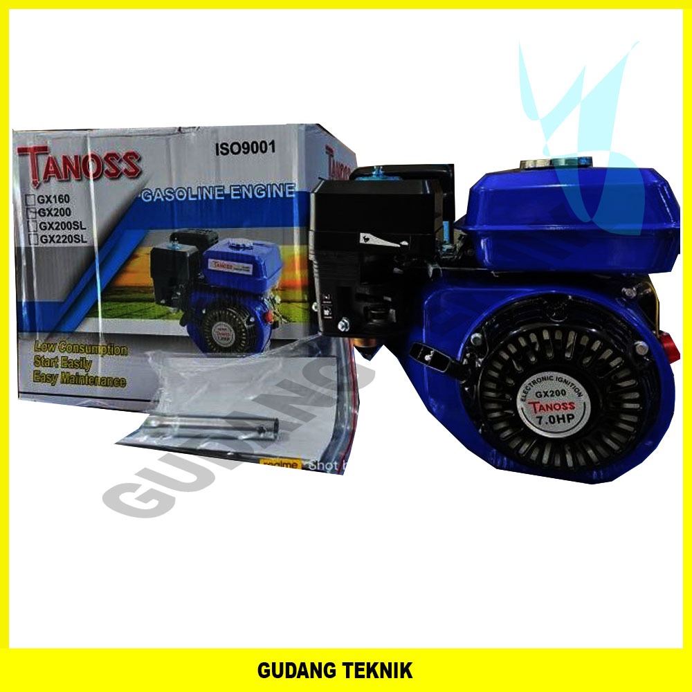 Mesin Penggerak Bensin 6,5 HP 7 HP TANOSS Gasoline Engine Motor GX 160 GX 200