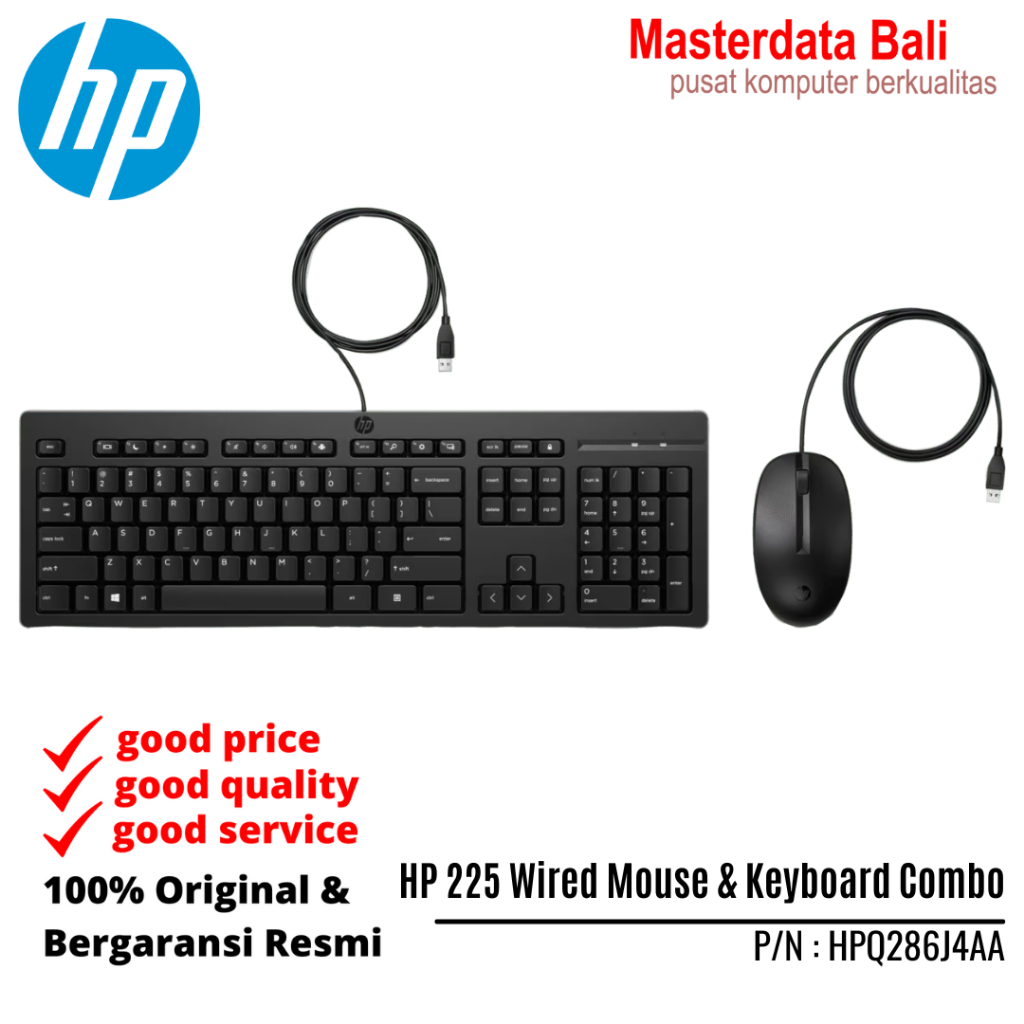 HP 225 Wired Mouse & Keyboard Combo Original