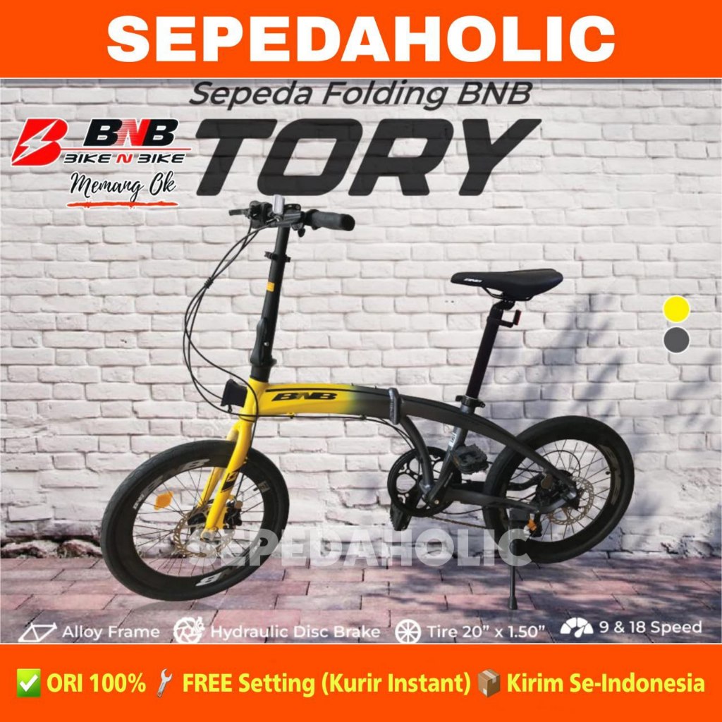 Sepeda Lipat BNB TORY 9.2 Ukuran 20 Inch Alloy 18 Speed Rem Hidrolik