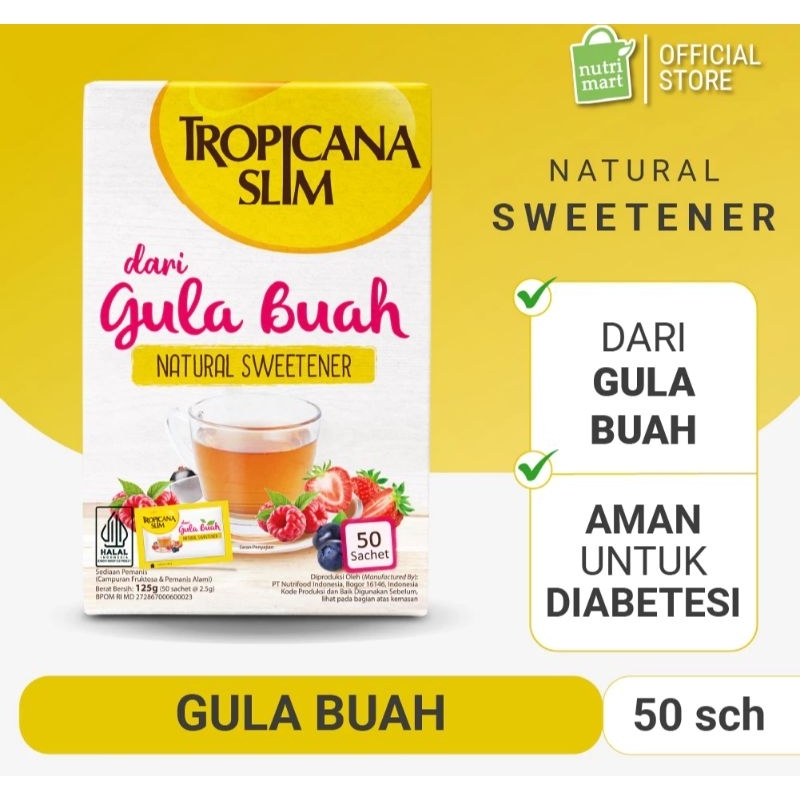 

TEOPICANA SLIM GULA BUAH 50 SACHET