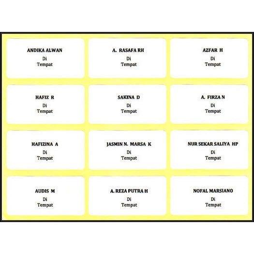 

Label sticker harga / undangan No. 103