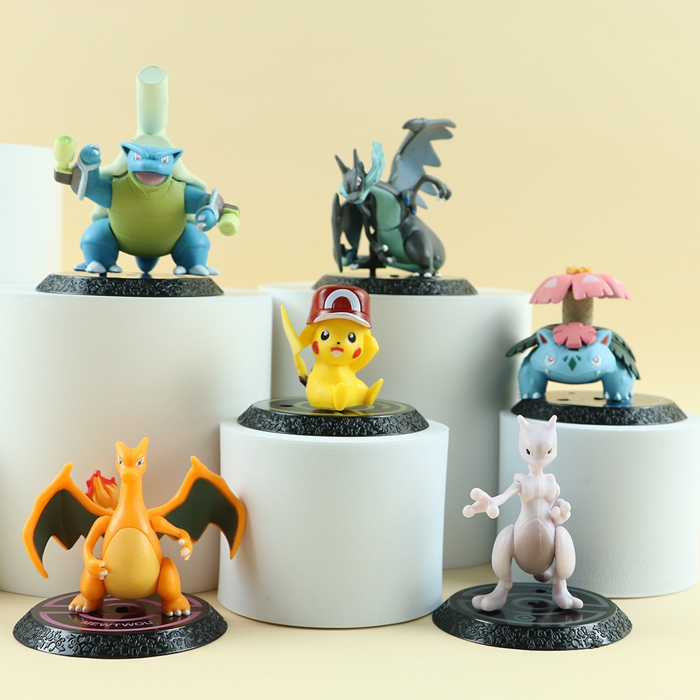 1pc ACTION FIGURE POKEMON PIKACHU MAINAN TOYS MINIATUR KOLEKSI ANIME MANGA TOPPER CAKE FG1B