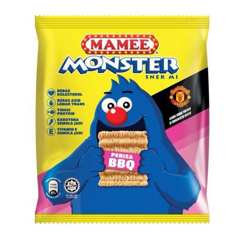 

Mamee Monster Noodles Snack 200g Snack Mie Rasa Ayam /Barbeque