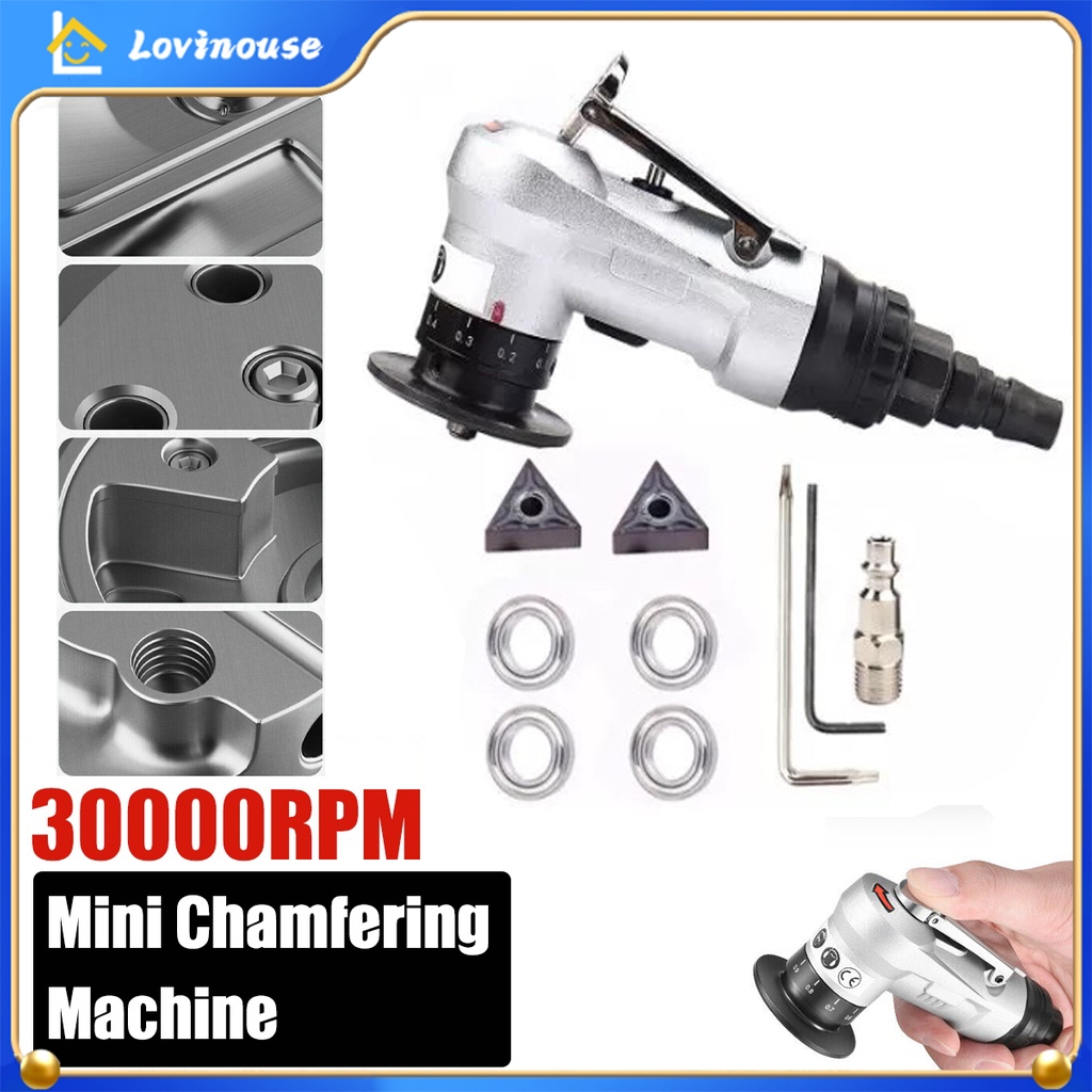 35000Rpm Mini Pneumatic Chamfering Machine 45 Degree Arc Hand-Held Beveling Trimming Machine for Met