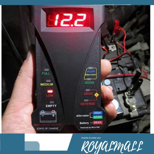 Tester Baterai Digital Voltmeter Analyzer 12V / Alat Voltmeter Tester Cek Tes Uji Pengukur Tegangan 