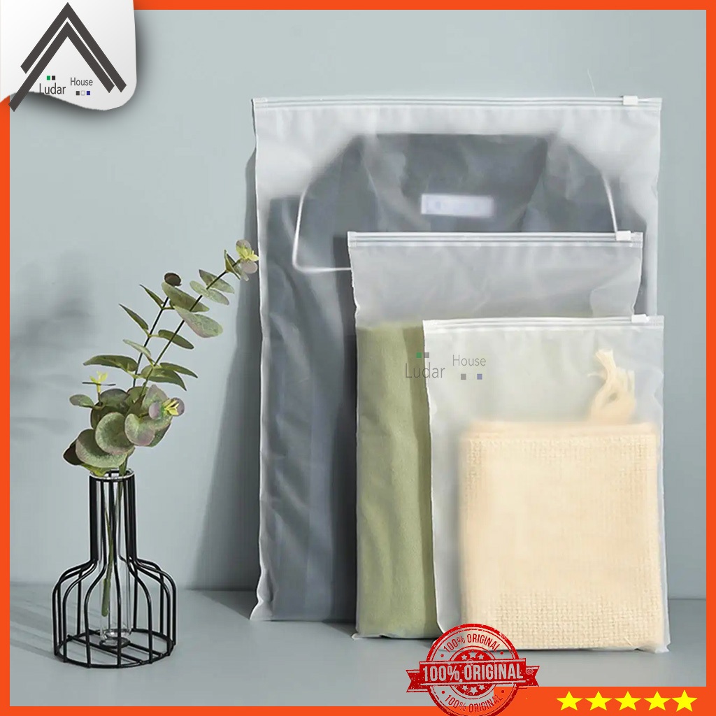 Plastik  Zipper Lock Pouch Bag Kantong Ziplock Penyimpanan Packing Barang Aksesoris Travel Makanan M