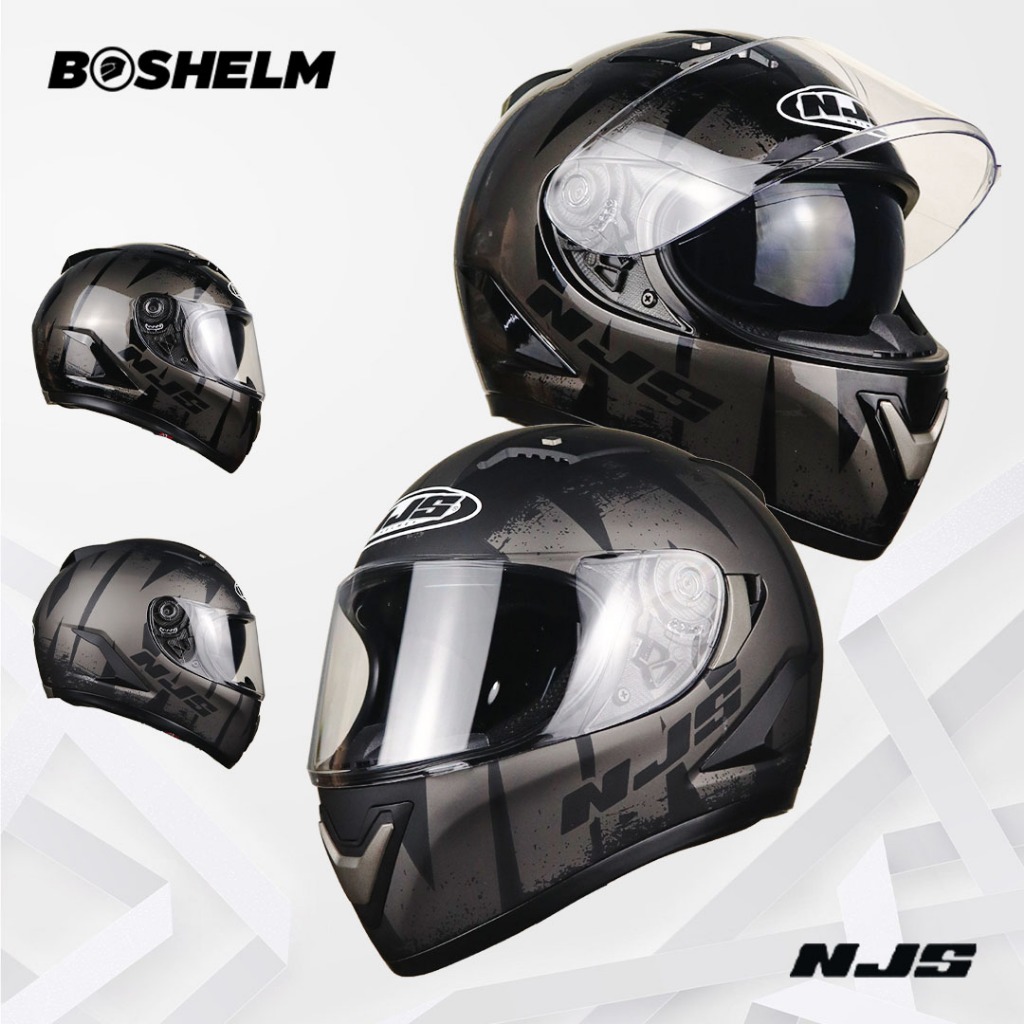 BOSHELM Helm NJS SHADOW REAPER Helm Full Face SNI