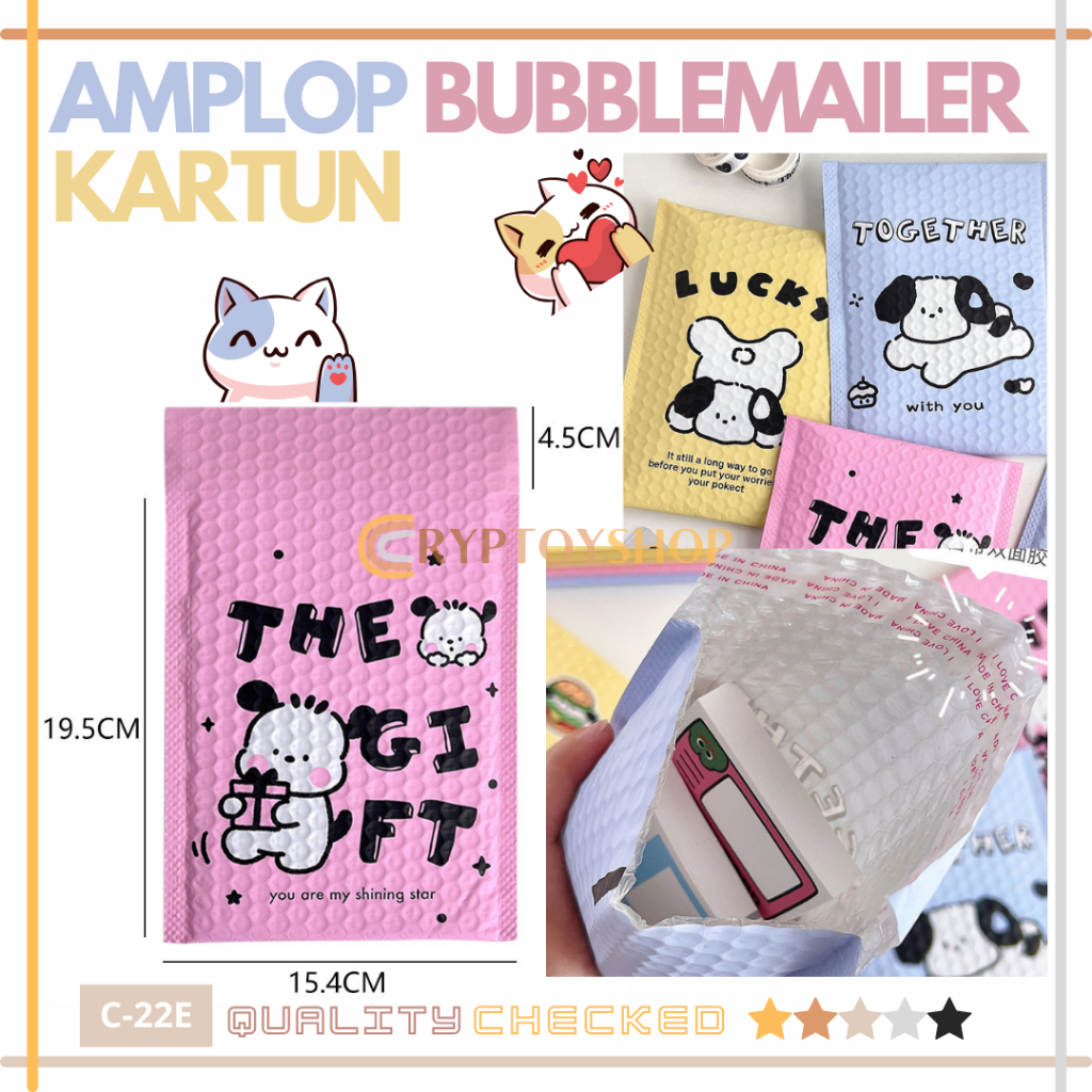 

CRYPTOYSHOP AMPLOP BUBBLE MAILER PREMIUM PACKING OLSHOP KARTUN WARNA PASTEL BUBBLEWRAP BUBBLEMAILER AMPLOP BUBBLE PLASTIK PACKING