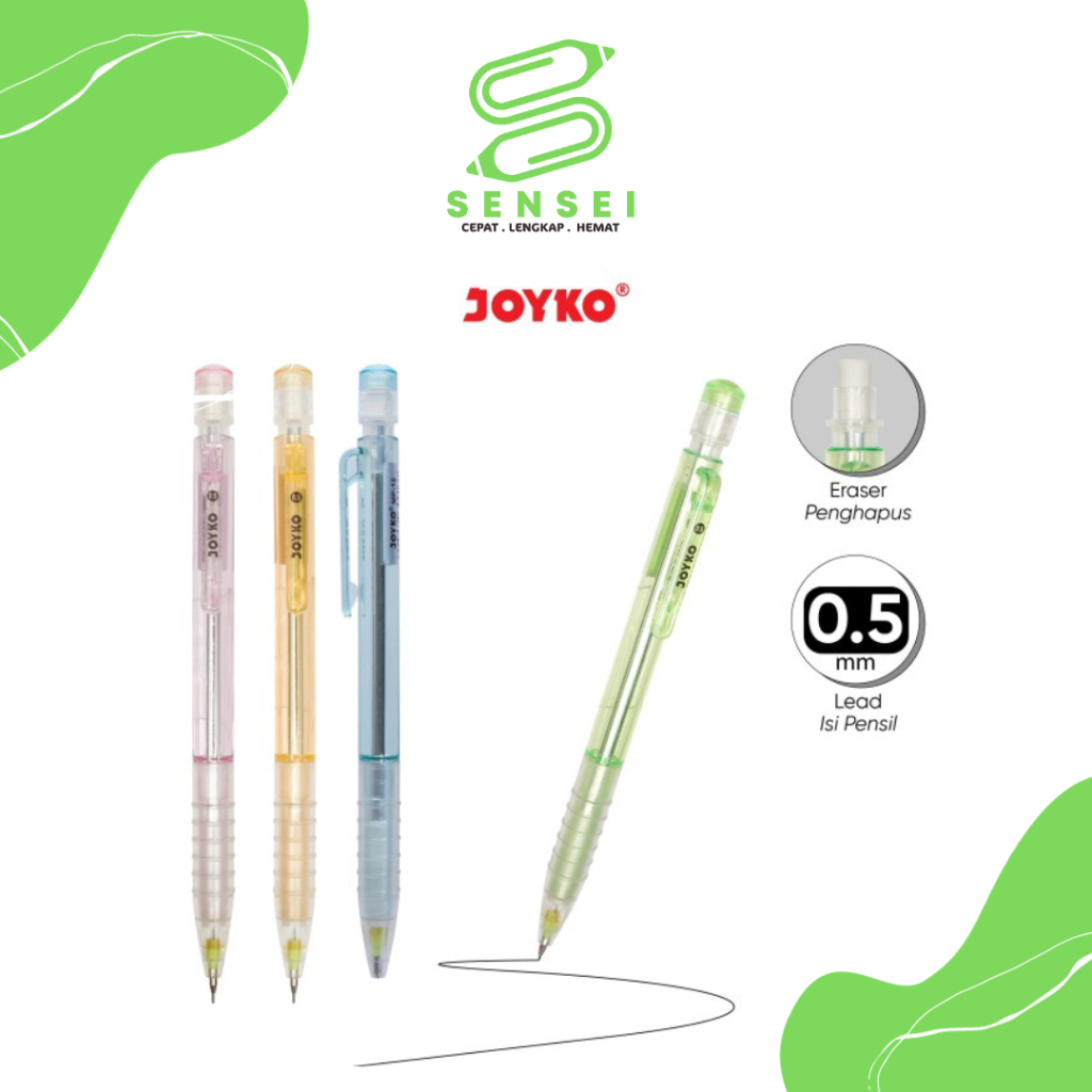 

1 PCS Pensil Mekanik Joyko MP-15 0.5 mm Mechanical Pencil Mata Cetek MP15