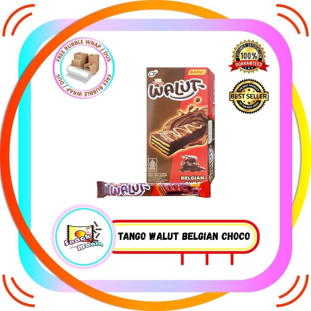 

Tango Walut Belgian Chocolate Wafer Coklat Box 12 x 15 gr