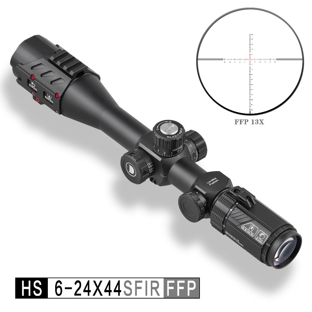 scope Discovery HS 6-24X44SFIR FFP teleskop anti getar bisa main turet