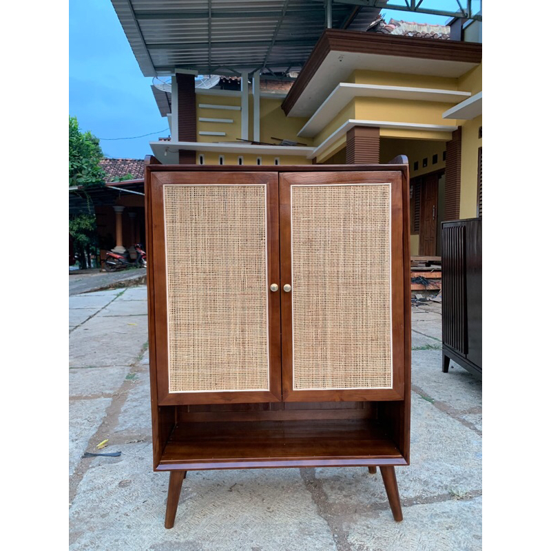 Almari rak sepatu rotan almari rak sepatu retro rotan almari buku almari jati minimalis