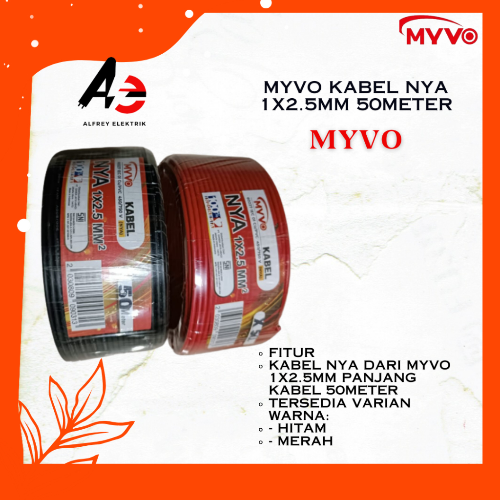 Myvo Kabel NYA 1x2.5mm 50meter