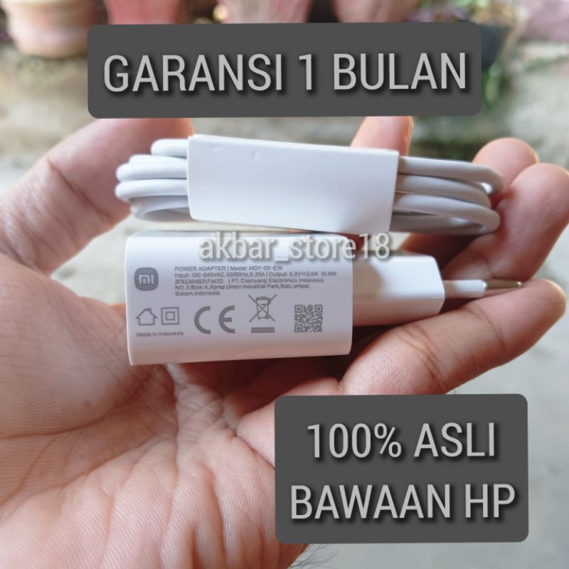 CHARGER XIAOMI ORIGINAL 10 WATT REDMI 9A 10A 9C MICRO USB BAWAAN HP