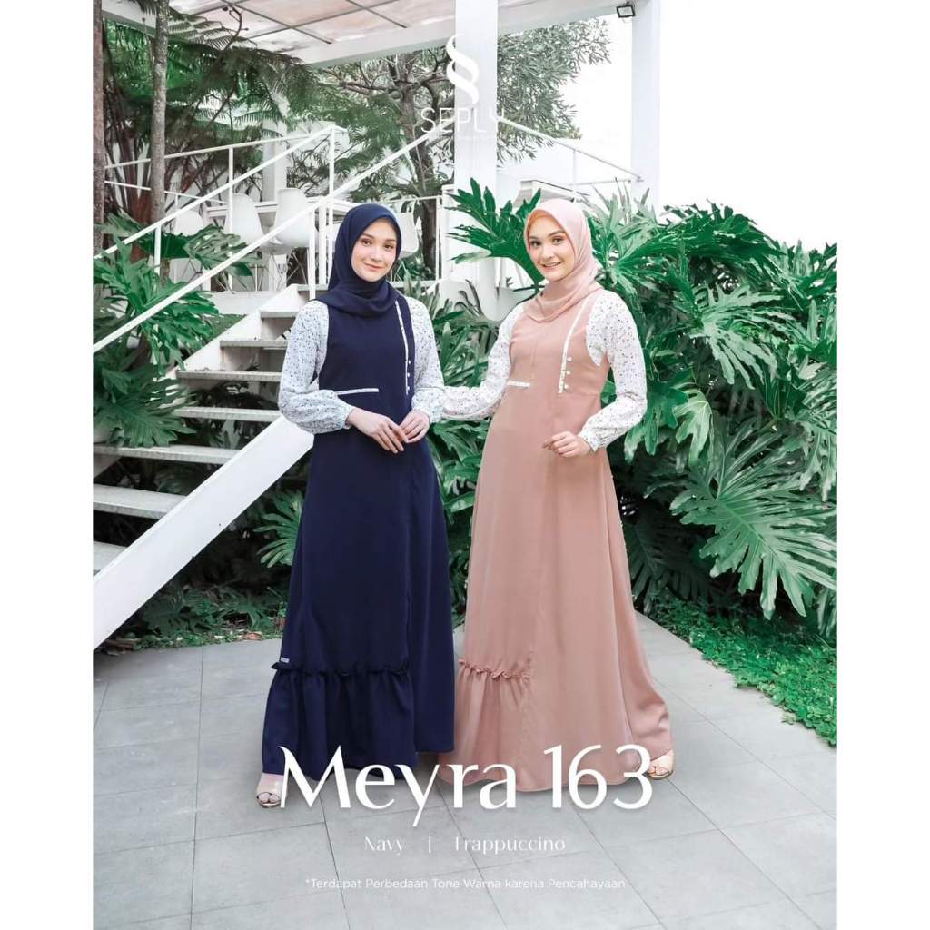 MEYRA 163 NAVY, FRAPPUCCINO DAILY WEAR, DAILY DRESS, GAMIS KASUAL, GAMIS HARIAN