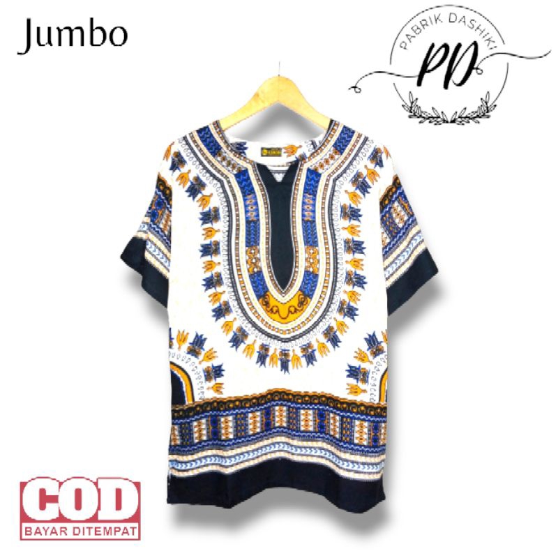 Baju dashiki bangkok jumbo BG/ baju pria wanita/ baju santai/ baju kaos dashiki jumbo