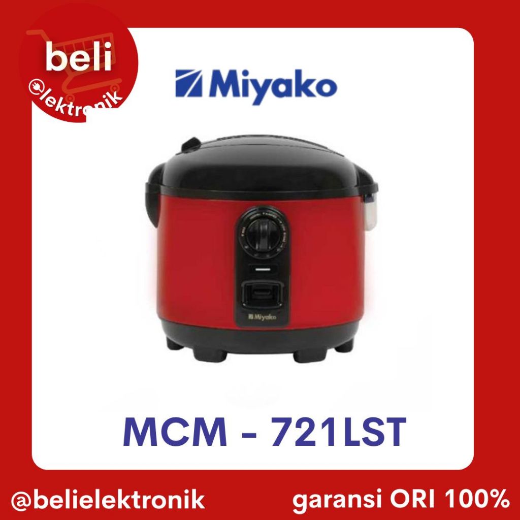 MIYAKO Rice Cooker Magic Com Penanak Nasi Digital Low Sugar Carbo 5 In 1 MCM-721 LST Kapasitas 1.8 L