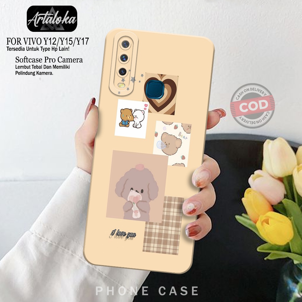Softcase Hp Vivo Y12/Y15/Y17 Fashion Case Kartun Case Vivo Y12/Y15/Y17 Silikon TPU Pro Camera Casing