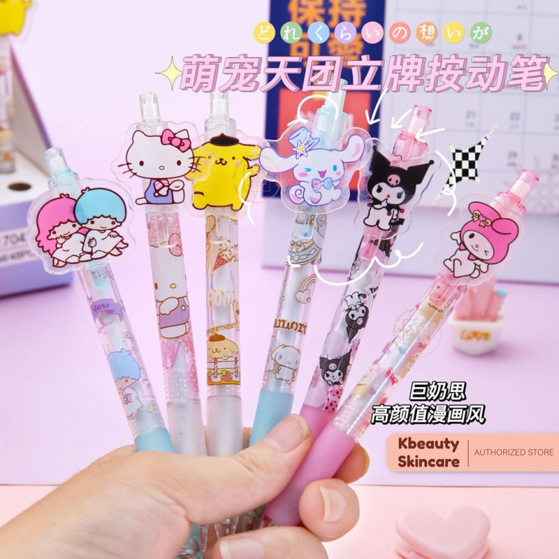 

Pulpen Cetek Akrilik Pena Motif Sanrio Kuromi