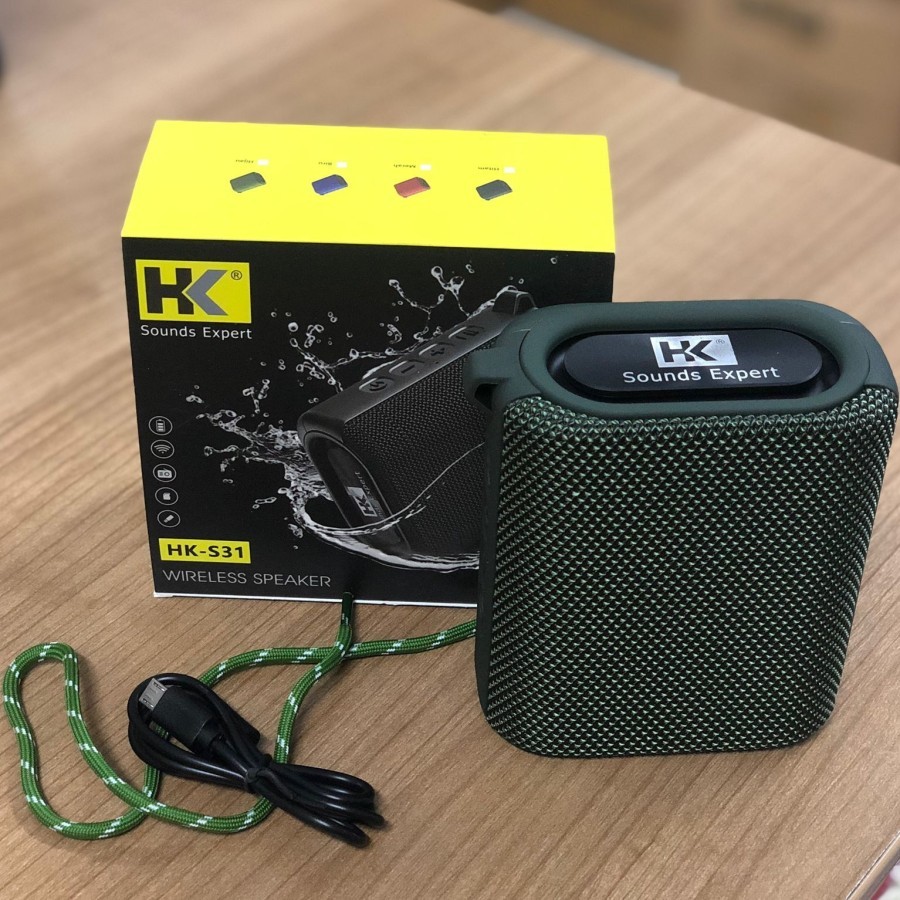 SPEAKER PORTABLE BLUETOOTH HK S31 ANTI AIR / WATERPROOF MANTUL BASSNYA KAK