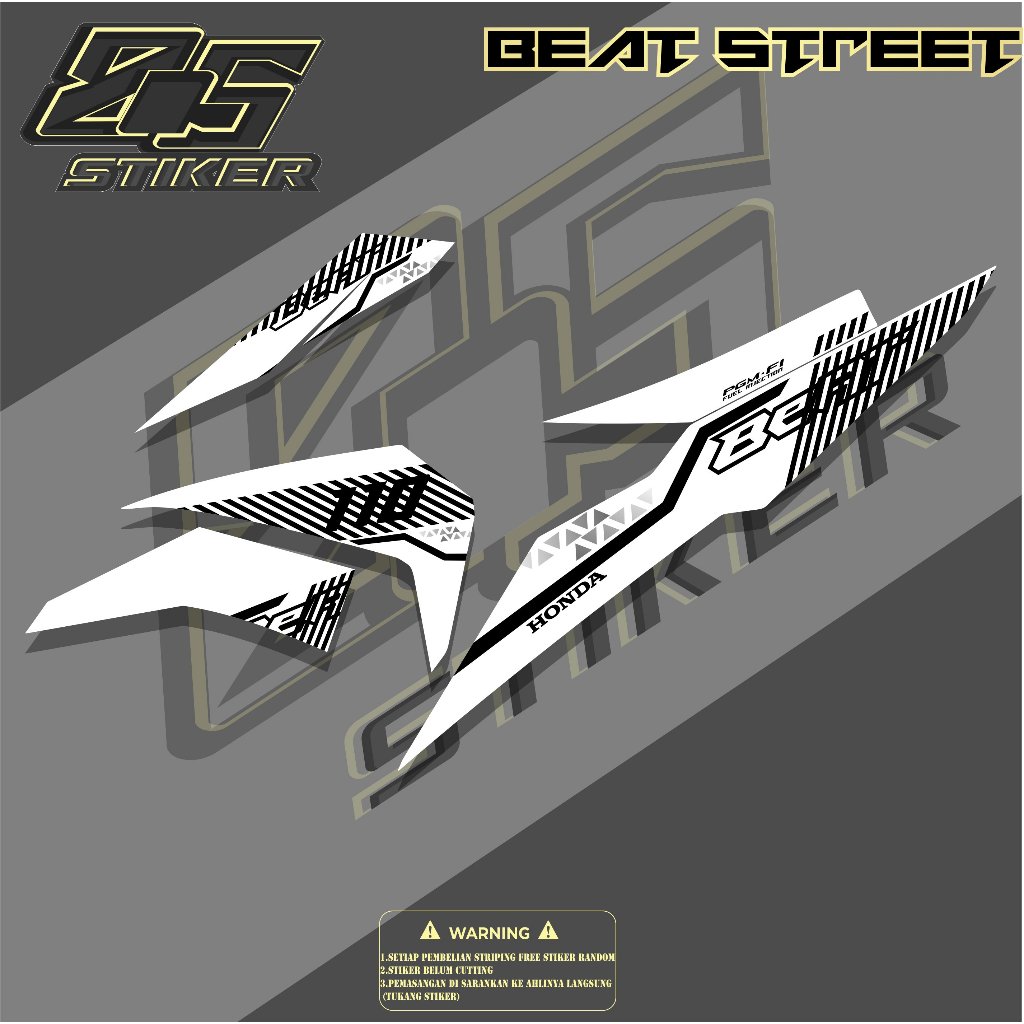STRIPING BEAT STREET - STRIPING BEAT NEW - STIKER VARIASI BEAT 2019