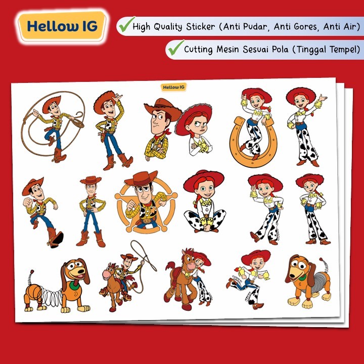 

STICKER PACK TOY STORY | TOYS STORY | STIKER BOTOL LUCU HP HELM AESTHETIC KOPER PREMIUM WATERPROOF WOODY JESSIE