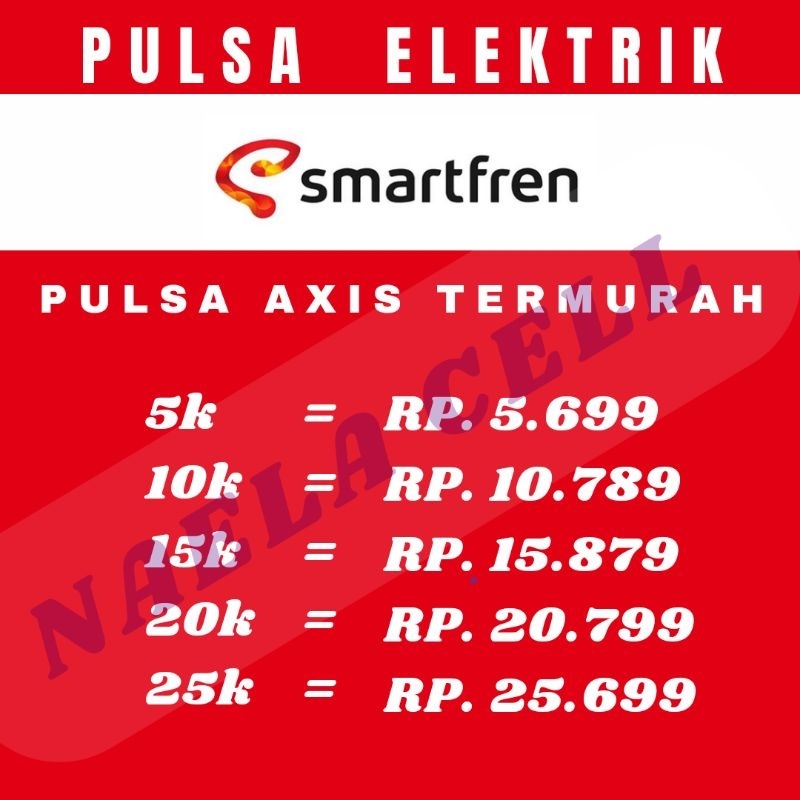 pulsa Smartfren 5k-25k / pulsa Smartfren murah/PULSA SMARTFREN murah/ Naela Cell