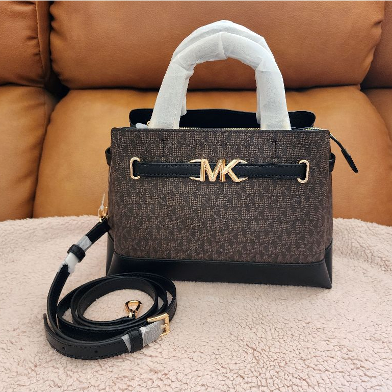 MK Reed Small Belted Satchel Brown Sign - Original