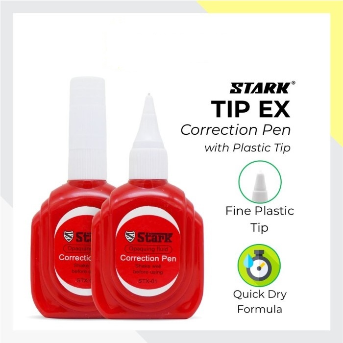 

(AGA) STARK Correction Pen / Tipe X / Tipe Ex / Tip Ex Merah Cair