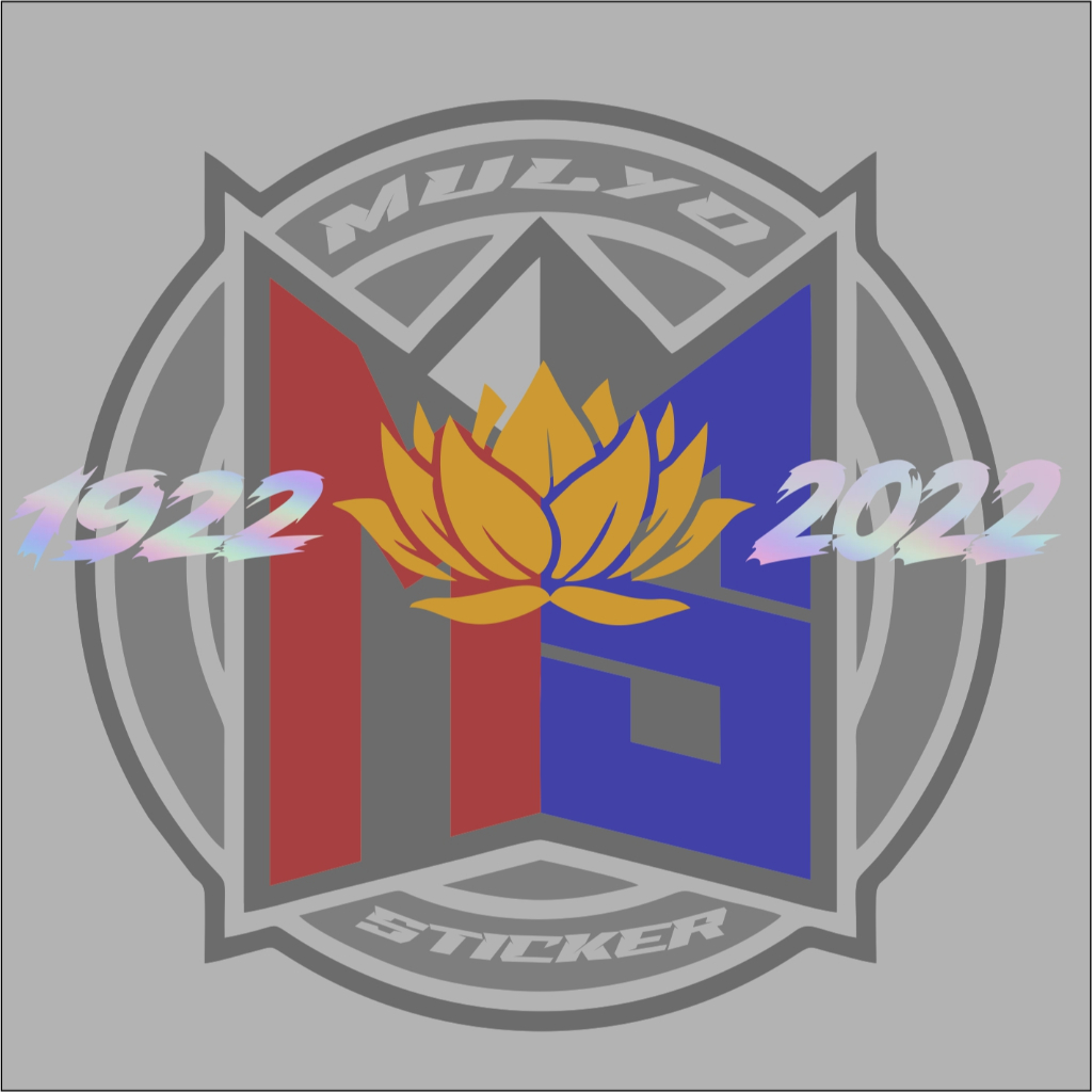 STIKER PSHT HATI BERSINAR CUTTING STICKER GAMBAR BUNGA TERATE EMAS