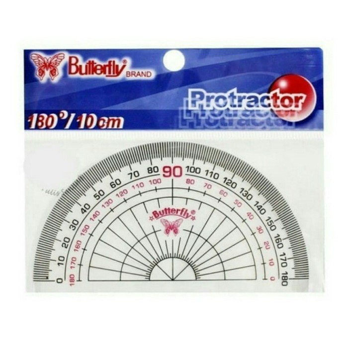 

Penggaris Busur 180 derajat 12 cm Butterfly 6A / Protractor 12cm