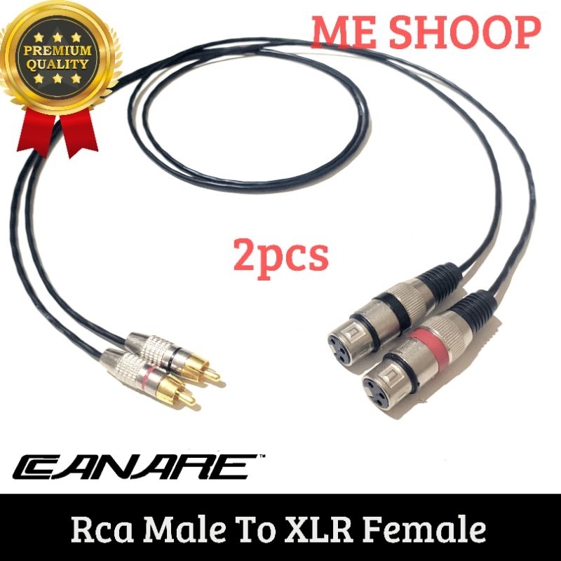kabel jack canon xlr female to rca male 1set L/R