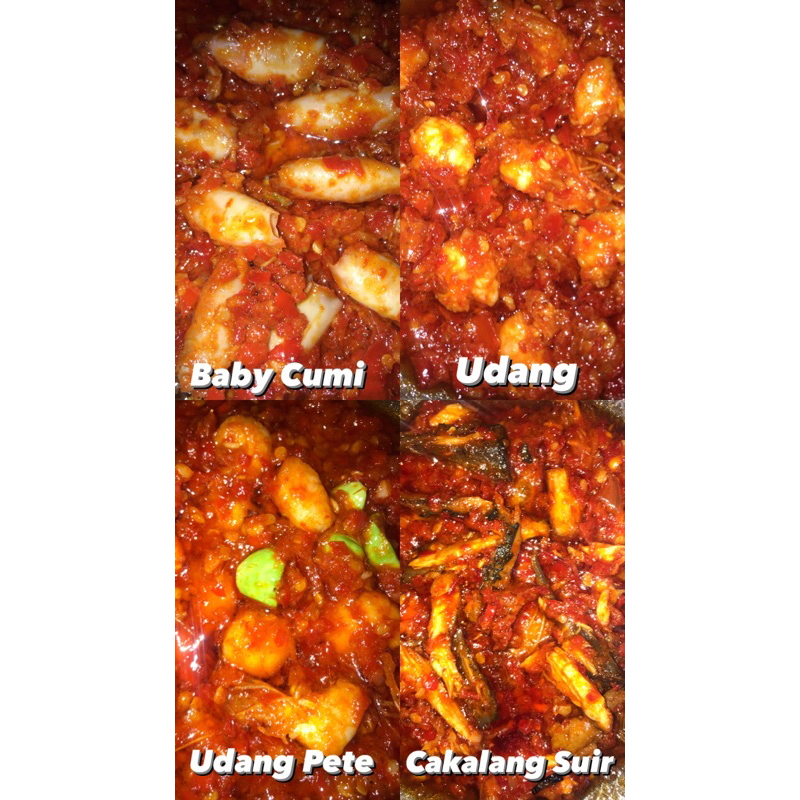 

SAMBAL BABY CUMI / SAMBAL UDANG PETE / SAMBAL BABY CRAB / SAMBAL CAKALANG SUIR