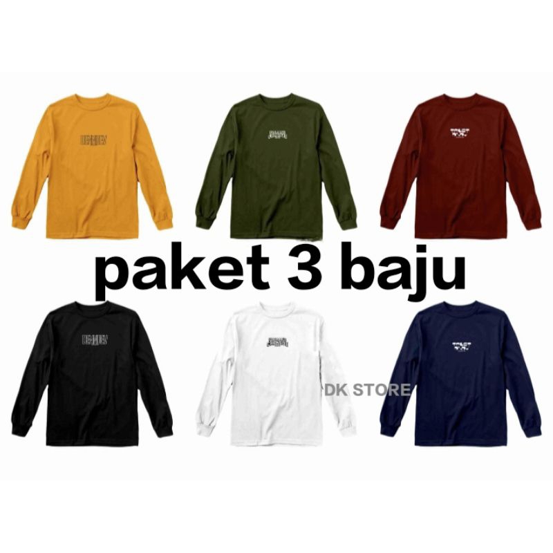 KAOS PRIA LENGAN PANJANG 2XL 3XL 4XL 5XL 6XL 7XL/KAOS LENGAN PANJANG BIG SIZE/RANDOM
