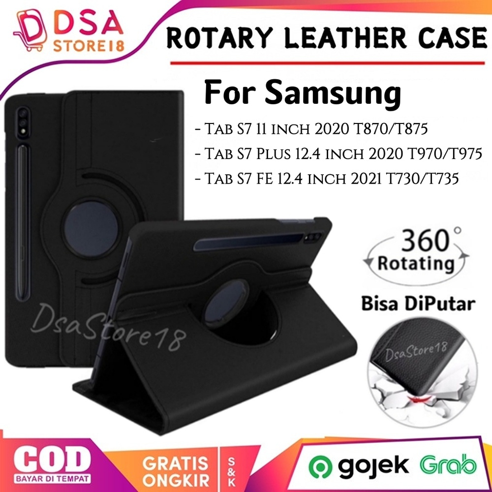 Case Samsung Tab S7 FE/Tab S7+/Tab S7 / Casing Samsung Tab S7 FE Plus S7+ Rotary 360 Full Protection
