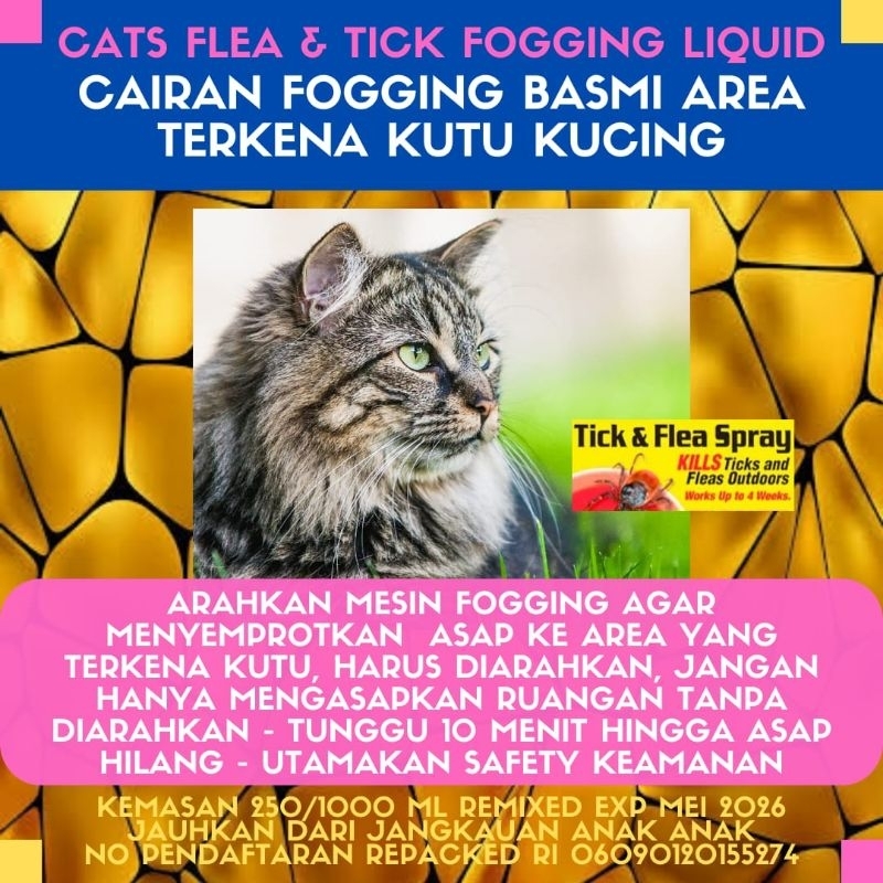 Cairan Fogging Pembasmi Kutu Kucing Isi 1 Liter