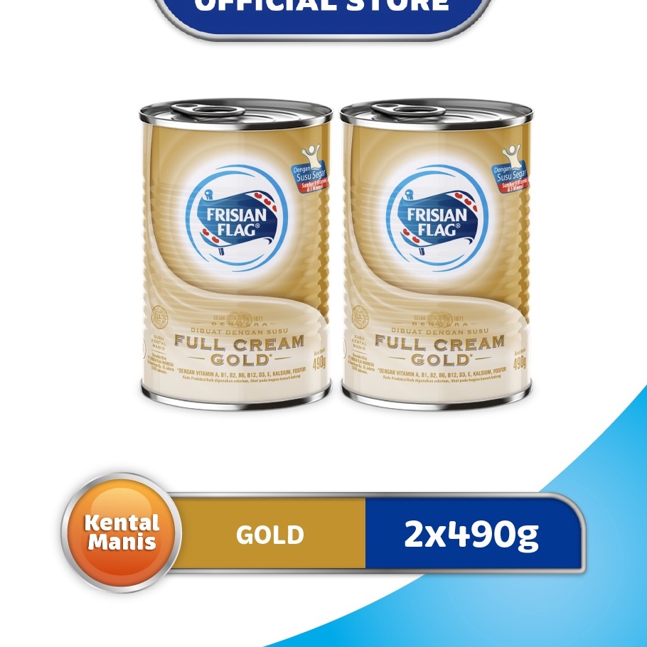 

RRQG4631 PALING AMPUH>>> Frisian Flag Susu Kental Manis Gold Kaleng 490gr x2