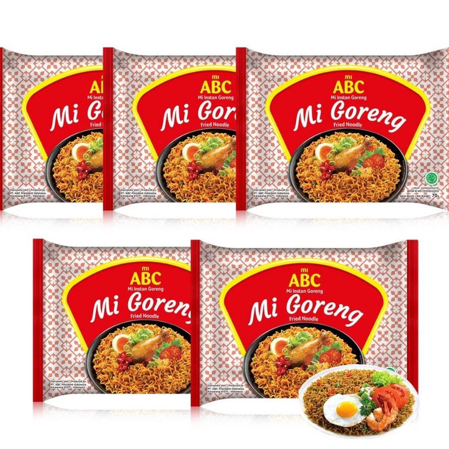 

XNDM1842 【MEGA SALE】 ABC Mi Instan Goreng 5 x 70 gr