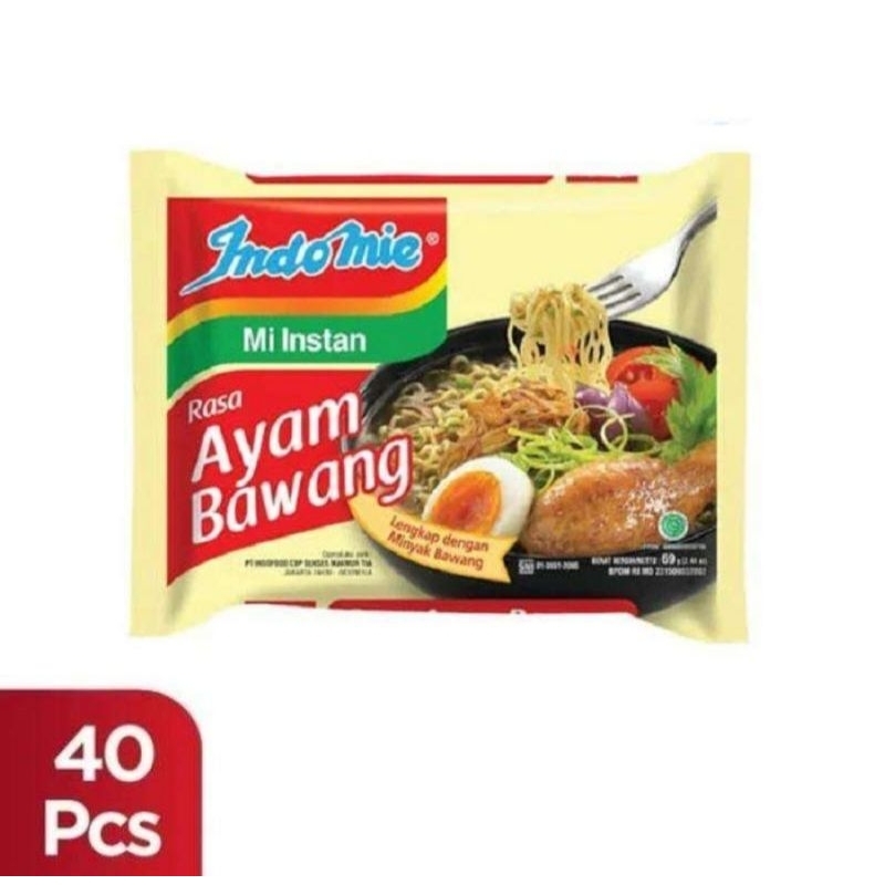 

INDOMIE AYAM BAWANG 1 DUS ISI 40 PCS