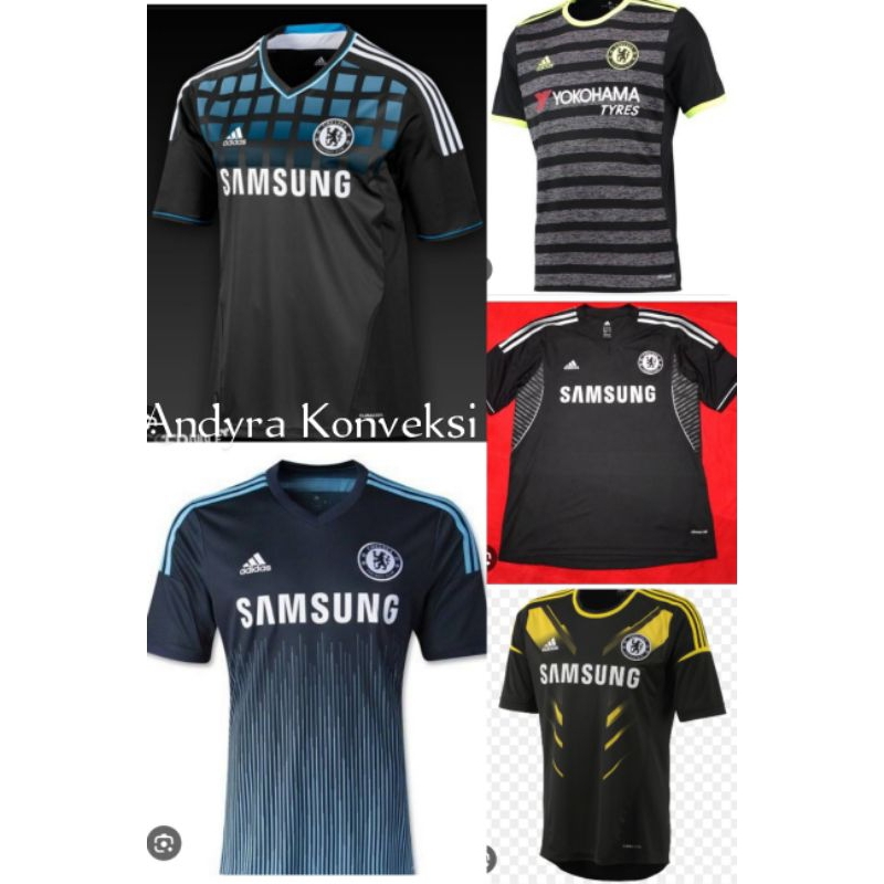 Retro Jersey Chelsea CF Away Black Series - FULL PRINTING - Free Custom Name set