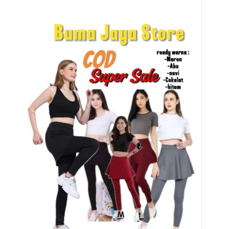 rok legging olahraga/legging rok olahraga wanita/legging rok zumba/legging rok senam/terlaris/rok le