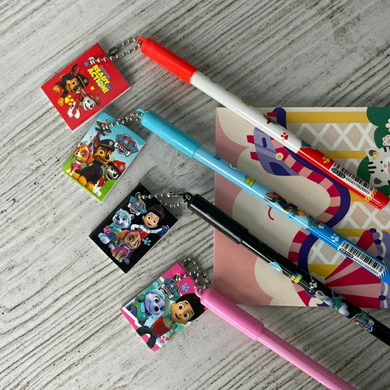 

PULPEN GANTUNGAN BUKU PAW PATROL PG-1060 pen gel gantungan buku hewan pen unik kekinian harga terjangkau