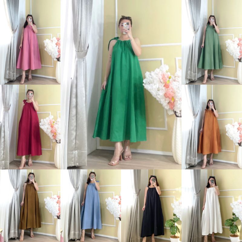 GC 2218 Noraa Tied A-Line Dress