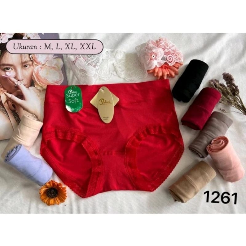 POLINI [ 6pcs ] Celana Dalam Wanita Dewasa POLINI 1261 Super Soft