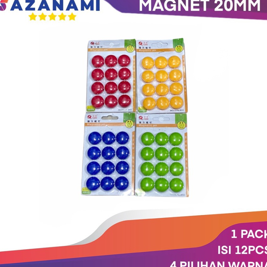 

[PRODUK-7NMIH78] MAGNET PAPAN TULIS MAGNETIC PIN WHITEBOARD 20MM 2CM 1PACK 12PCS njawm