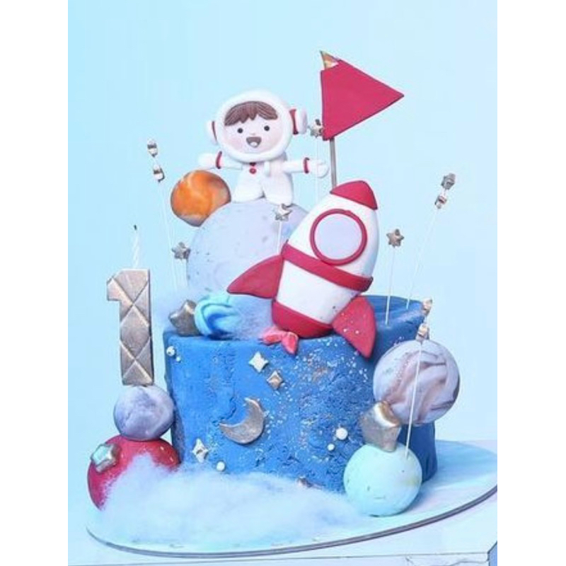 

Birthday Cake Palsu/ Kue Ulangtahun Anak Tema Astronot